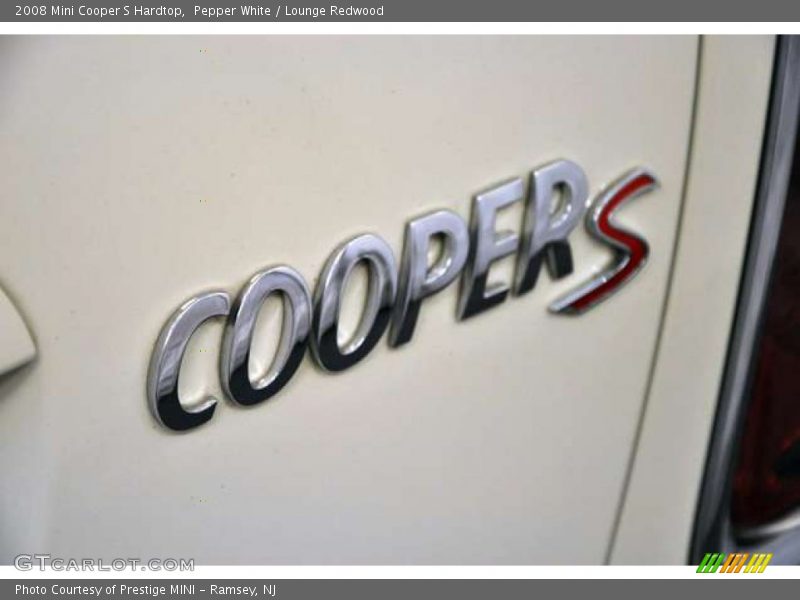 Pepper White / Lounge Redwood 2008 Mini Cooper S Hardtop