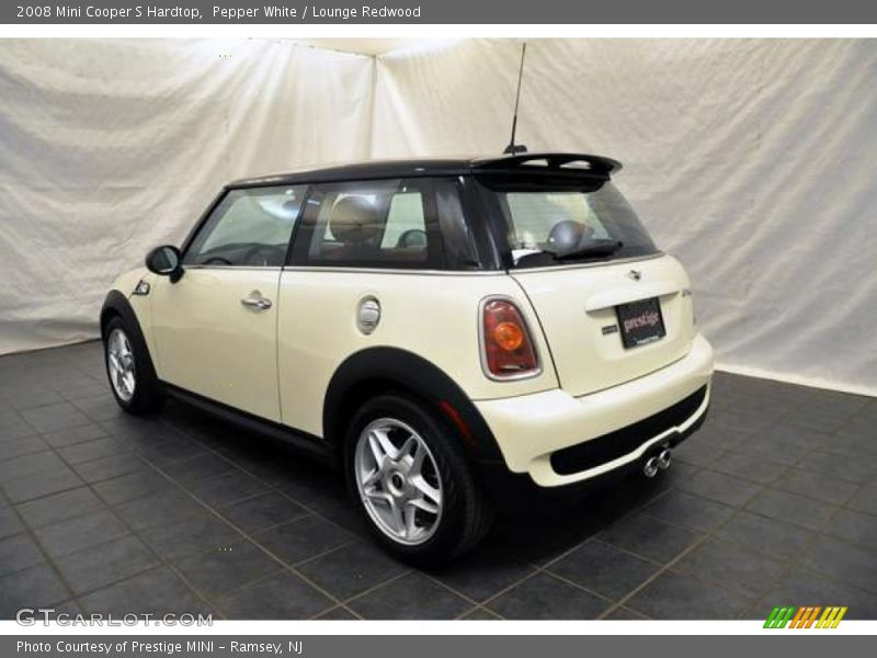 Pepper White / Lounge Redwood 2008 Mini Cooper S Hardtop
