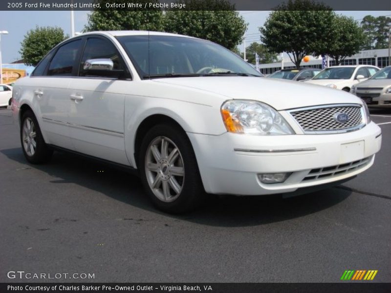 Oxford White / Pebble Beige 2005 Ford Five Hundred Limited