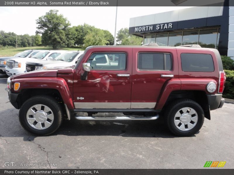 Sonoma Red Metallic / Ebony Black 2008 Hummer H3 Alpha