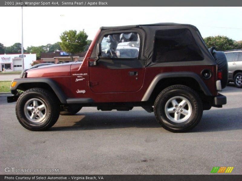 Sienna Pearl / Agate Black 2001 Jeep Wrangler Sport 4x4