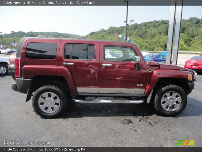 Sonoma Red Metallic / Ebony Black 2008 Hummer H3 Alpha