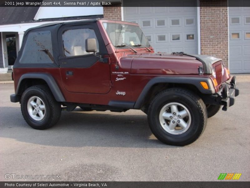 Sienna Pearl / Agate Black 2001 Jeep Wrangler Sport 4x4