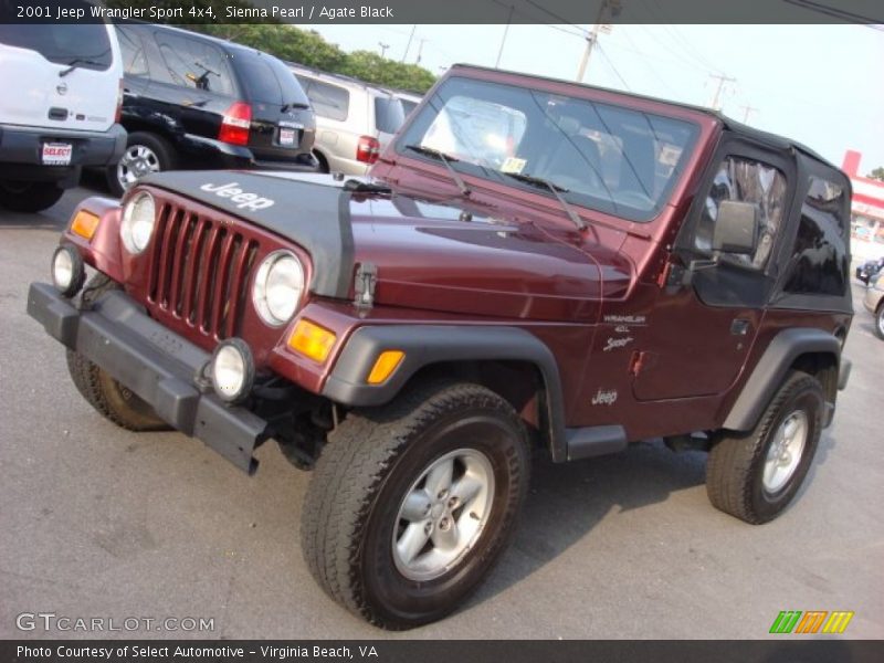 Sienna Pearl / Agate Black 2001 Jeep Wrangler Sport 4x4