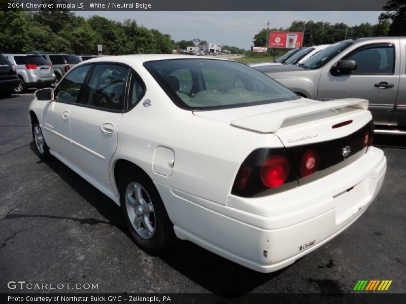 White / Neutral Beige 2004 Chevrolet Impala LS