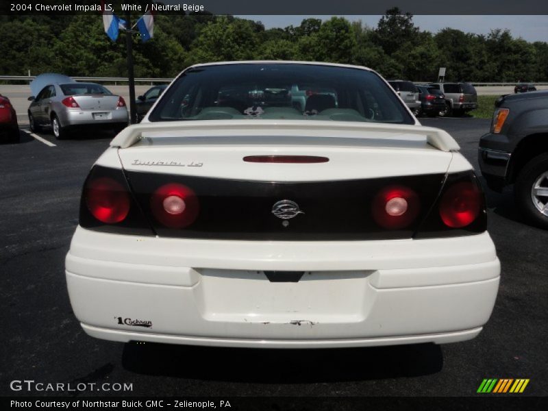White / Neutral Beige 2004 Chevrolet Impala LS
