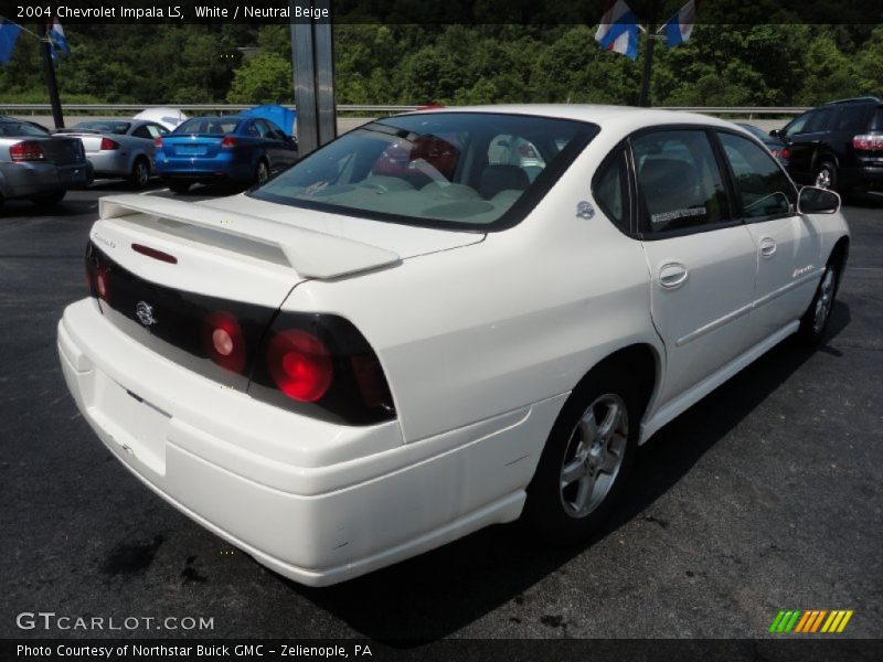 White / Neutral Beige 2004 Chevrolet Impala LS