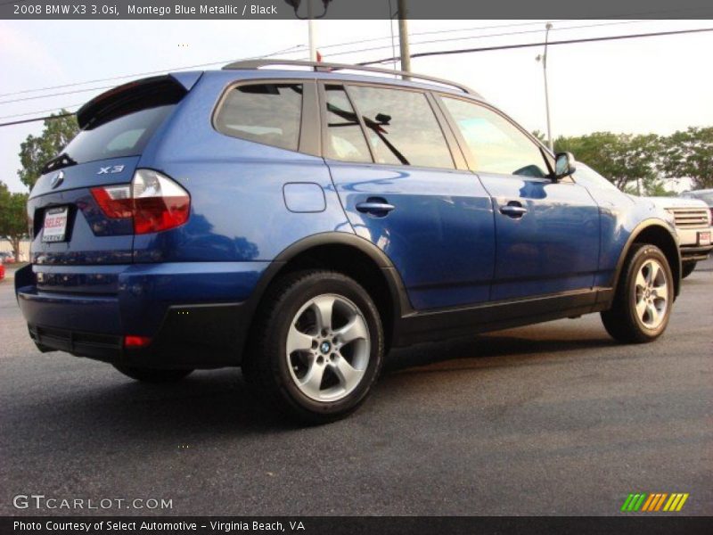 Montego Blue Metallic / Black 2008 BMW X3 3.0si
