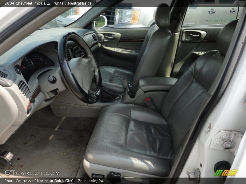 White / Neutral Beige 2004 Chevrolet Impala LS