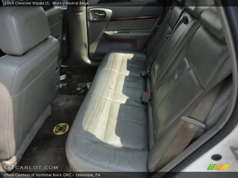 White / Neutral Beige 2004 Chevrolet Impala LS