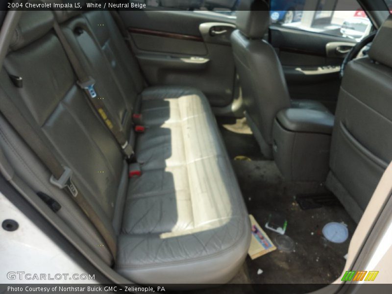 White / Neutral Beige 2004 Chevrolet Impala LS
