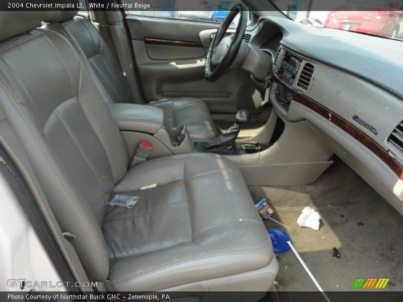 White / Neutral Beige 2004 Chevrolet Impala LS