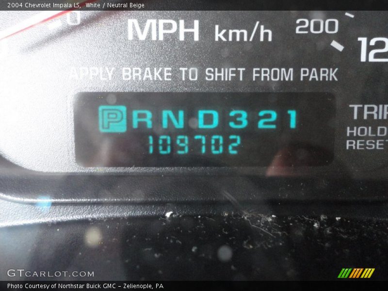 White / Neutral Beige 2004 Chevrolet Impala LS