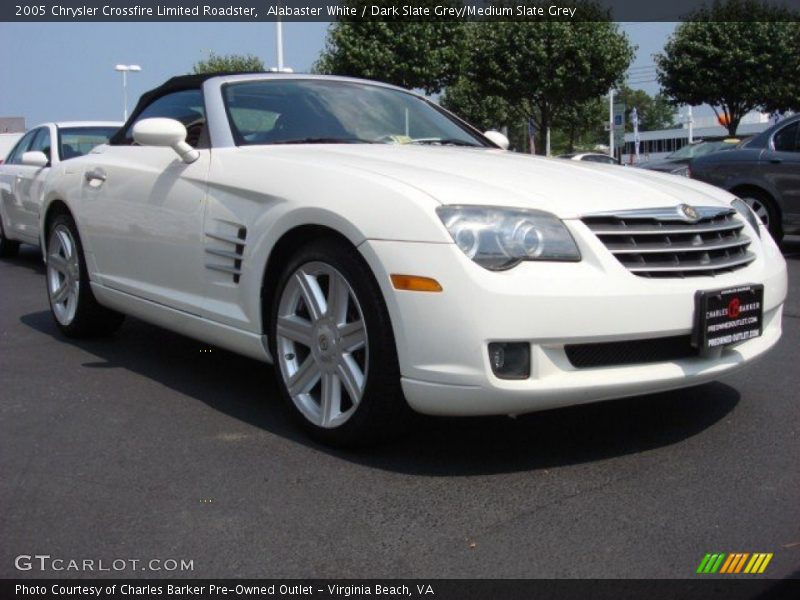 Alabaster White / Dark Slate Grey/Medium Slate Grey 2005 Chrysler Crossfire Limited Roadster