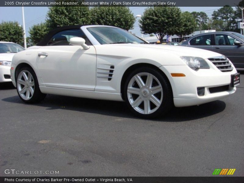Alabaster White / Dark Slate Grey/Medium Slate Grey 2005 Chrysler Crossfire Limited Roadster