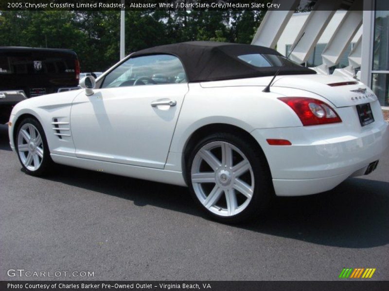 Alabaster White / Dark Slate Grey/Medium Slate Grey 2005 Chrysler Crossfire Limited Roadster