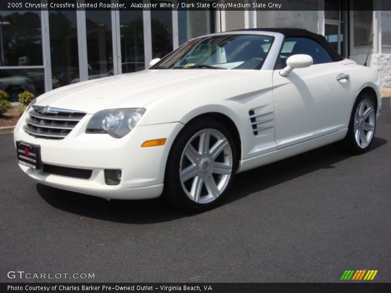 Alabaster White / Dark Slate Grey/Medium Slate Grey 2005 Chrysler Crossfire Limited Roadster
