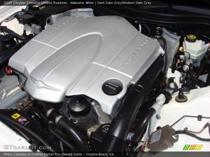 Alabaster White / Dark Slate Grey/Medium Slate Grey 2005 Chrysler Crossfire Limited Roadster