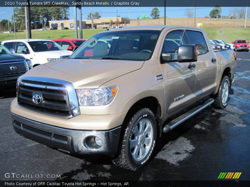 Sandy Beach Metallic / Graphite Gray 2010 Toyota Tundra SR5 CrewMax