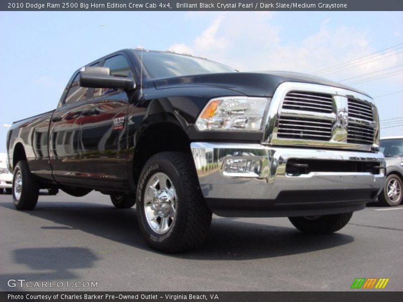 Brilliant Black Crystal Pearl / Dark Slate/Medium Graystone 2010 Dodge Ram 2500 Big Horn Edition Crew Cab 4x4