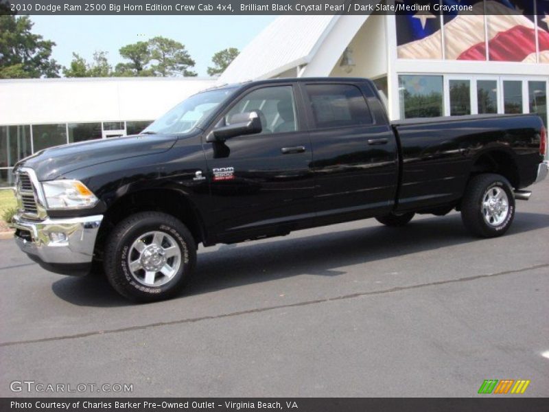 Brilliant Black Crystal Pearl / Dark Slate/Medium Graystone 2010 Dodge Ram 2500 Big Horn Edition Crew Cab 4x4