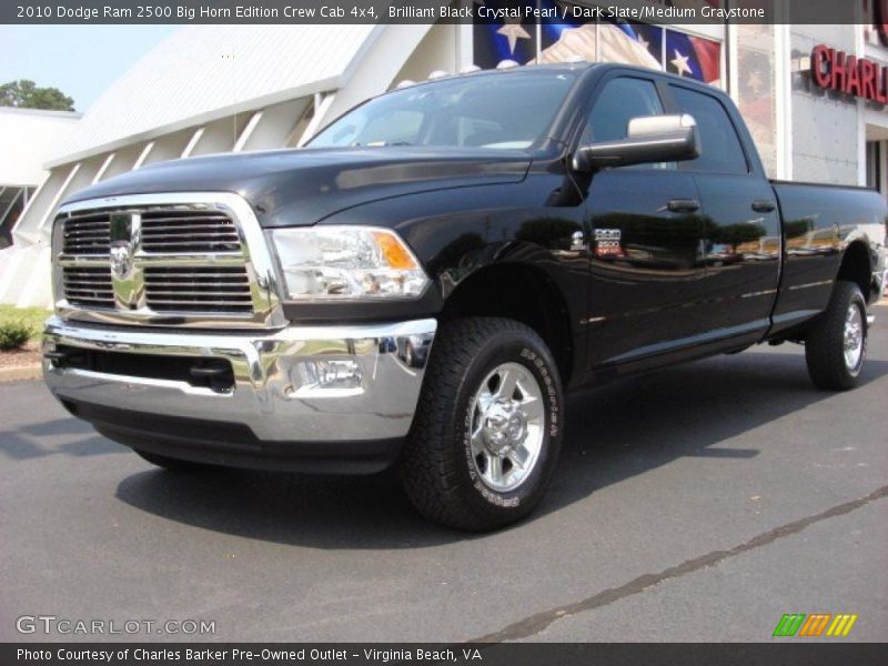 Brilliant Black Crystal Pearl / Dark Slate/Medium Graystone 2010 Dodge Ram 2500 Big Horn Edition Crew Cab 4x4