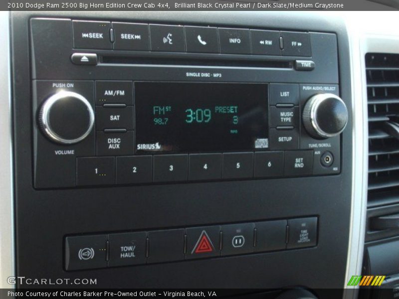 Brilliant Black Crystal Pearl / Dark Slate/Medium Graystone 2010 Dodge Ram 2500 Big Horn Edition Crew Cab 4x4