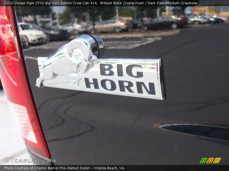 Brilliant Black Crystal Pearl / Dark Slate/Medium Graystone 2010 Dodge Ram 2500 Big Horn Edition Crew Cab 4x4