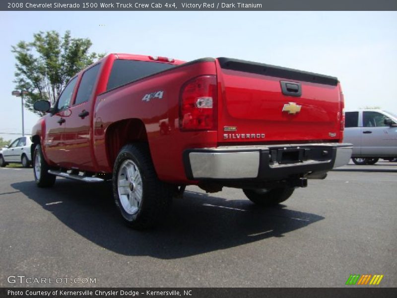 Victory Red / Dark Titanium 2008 Chevrolet Silverado 1500 Work Truck Crew Cab 4x4