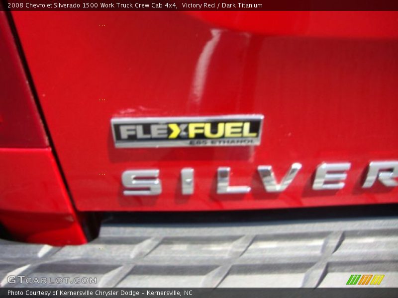 Victory Red / Dark Titanium 2008 Chevrolet Silverado 1500 Work Truck Crew Cab 4x4