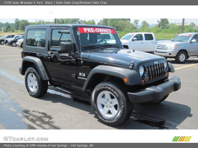 Black / Dark Slate Gray/Medium Slate Gray 2008 Jeep Wrangler X 4x4