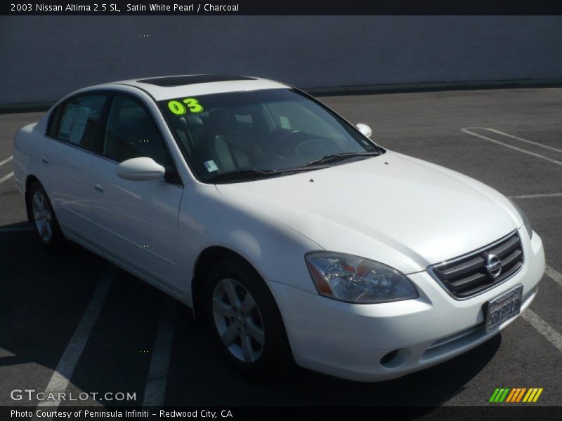 Satin White Pearl / Charcoal 2003 Nissan Altima 2.5 SL