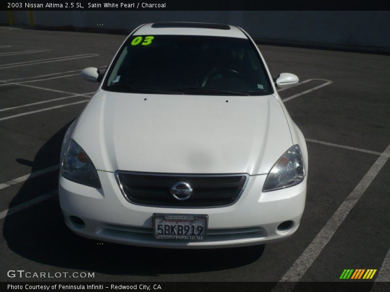Satin White Pearl / Charcoal 2003 Nissan Altima 2.5 SL