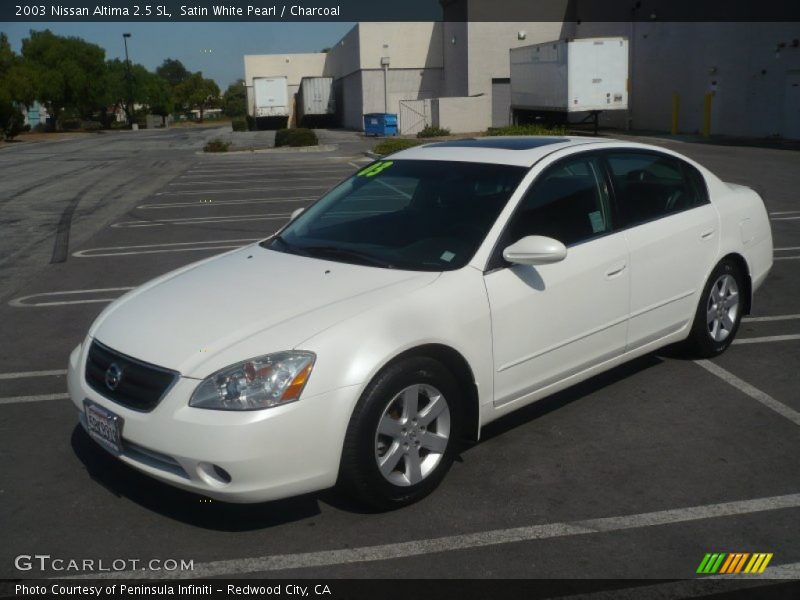 Satin White Pearl / Charcoal 2003 Nissan Altima 2.5 SL