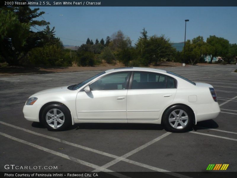 Satin White Pearl / Charcoal 2003 Nissan Altima 2.5 SL