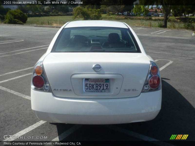 Satin White Pearl / Charcoal 2003 Nissan Altima 2.5 SL