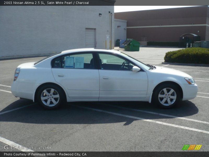 Satin White Pearl / Charcoal 2003 Nissan Altima 2.5 SL