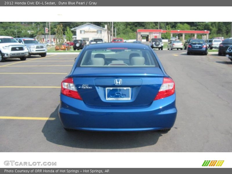 Dyno Blue Pearl / Gray 2012 Honda Civic EX-L Sedan