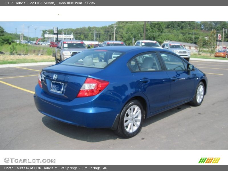 Dyno Blue Pearl / Gray 2012 Honda Civic EX-L Sedan