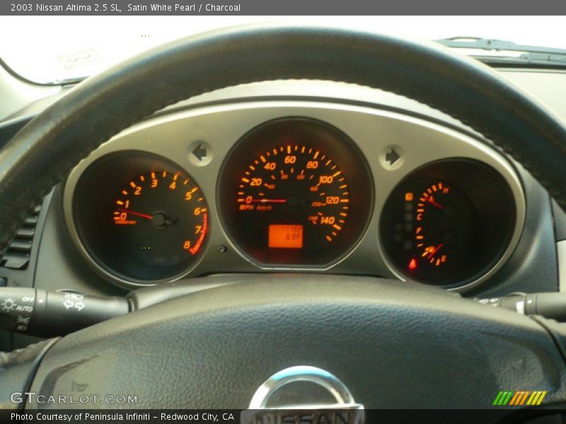 Satin White Pearl / Charcoal 2003 Nissan Altima 2.5 SL