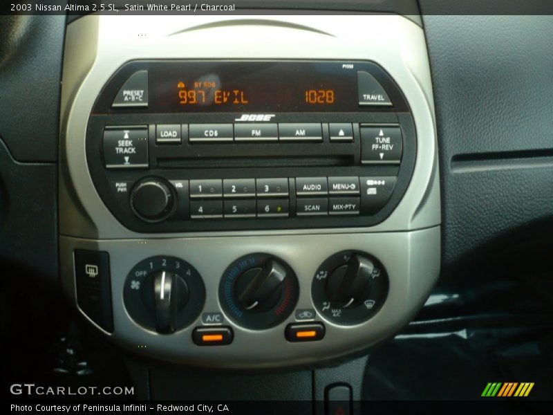 Satin White Pearl / Charcoal 2003 Nissan Altima 2.5 SL