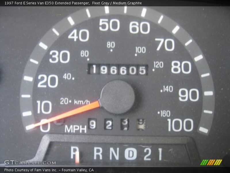 Fleet Grey / Medium Graphite 1997 Ford E Series Van E350 Extended Passenger