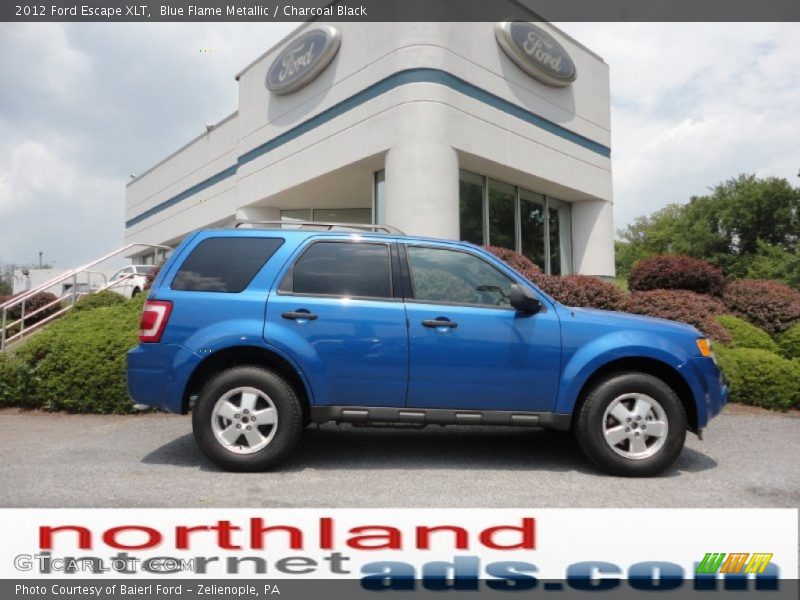 Blue Flame Metallic / Charcoal Black 2012 Ford Escape XLT