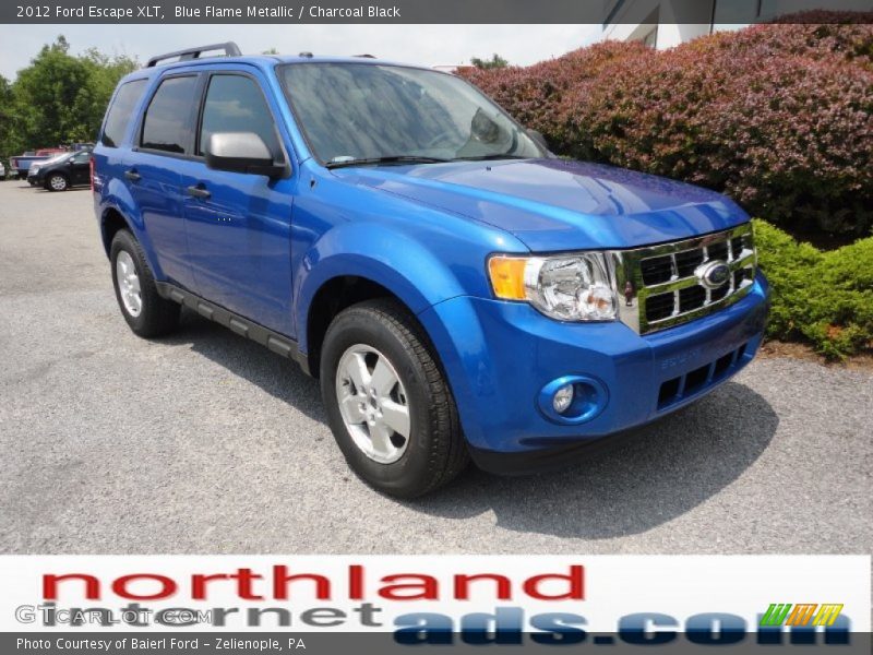 Blue Flame Metallic / Charcoal Black 2012 Ford Escape XLT