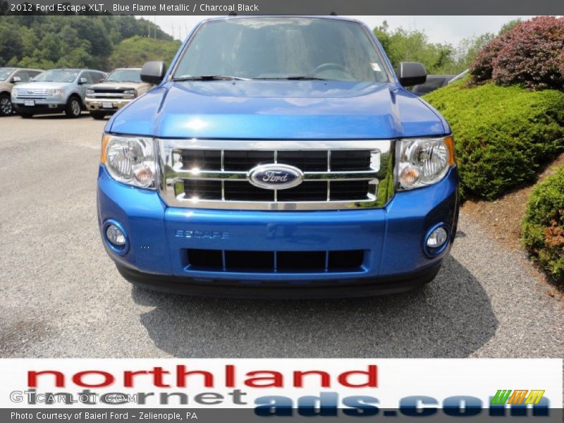 Blue Flame Metallic / Charcoal Black 2012 Ford Escape XLT