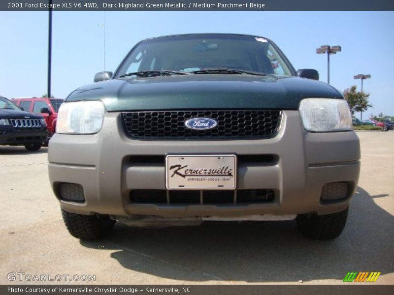 Dark Highland Green Metallic / Medium Parchment Beige 2001 Ford Escape XLS V6 4WD
