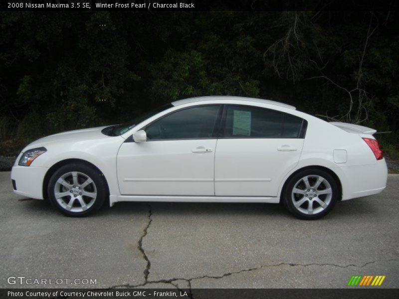 Winter Frost Pearl / Charcoal Black 2008 Nissan Maxima 3.5 SE