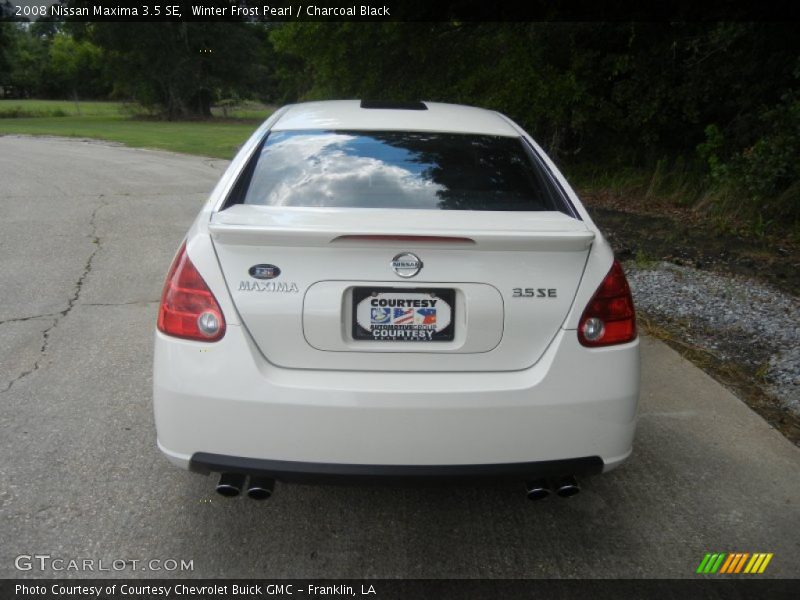Winter Frost Pearl / Charcoal Black 2008 Nissan Maxima 3.5 SE