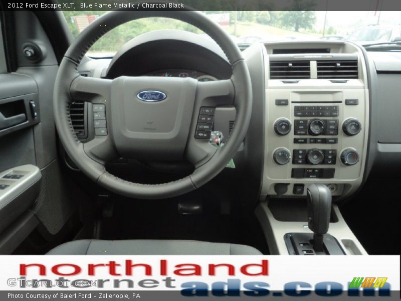 Blue Flame Metallic / Charcoal Black 2012 Ford Escape XLT