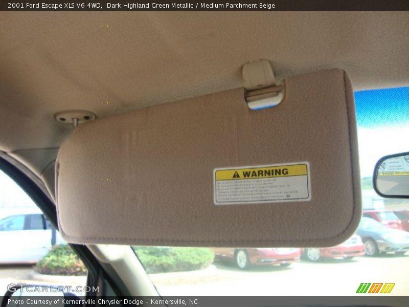 Dark Highland Green Metallic / Medium Parchment Beige 2001 Ford Escape XLS V6 4WD